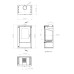 Камина на твърдо гориво VERSO LHEIA  бордо /слонова кост
